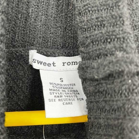 Sweet Romeo Ribbed Turtleneck Tunic Sweater High Low Size Small Style SR9757R - Picture 3 of 8